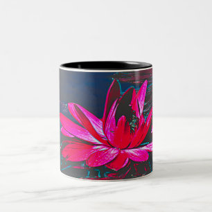 Tasse mit Hot-Pink-Wasserlilie