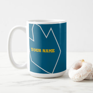 Tasse mit Ihrem Namen und die Farbe ist aqua
