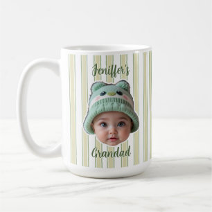 Tasse mit individuellem Foto und Streifenmuster fü