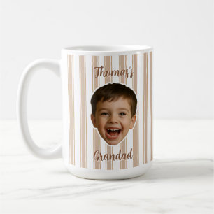 Tasse mit individuellem Foto und Streifenmuster fü