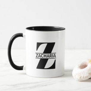 Tasse mit individuellem Namen und Buchstabe 'Z'
