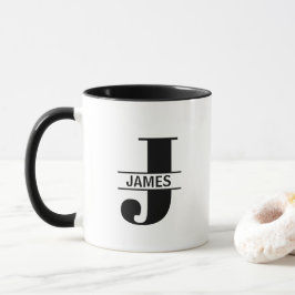 Tasse mit individuellem Namensbuchstaben 'J'
