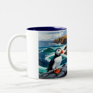 Tasse mit isländischen Puffins