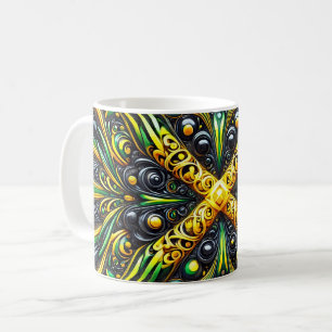 Tasse mit jamaikanischem Farbdesign