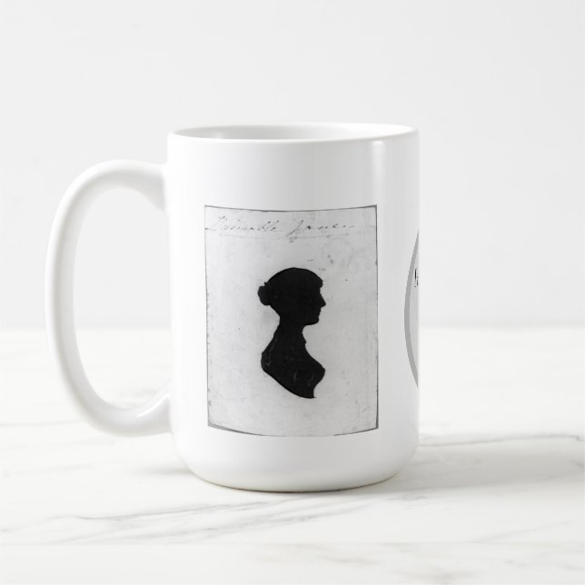 Tasse mit Jane Austen Zitat (Links)