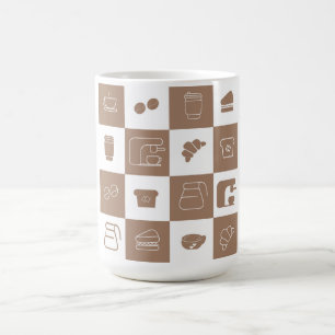 Tasse mit Kaffeemuster