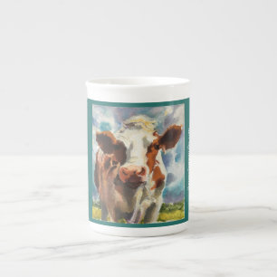 Tasse mit Kuh Watercolor