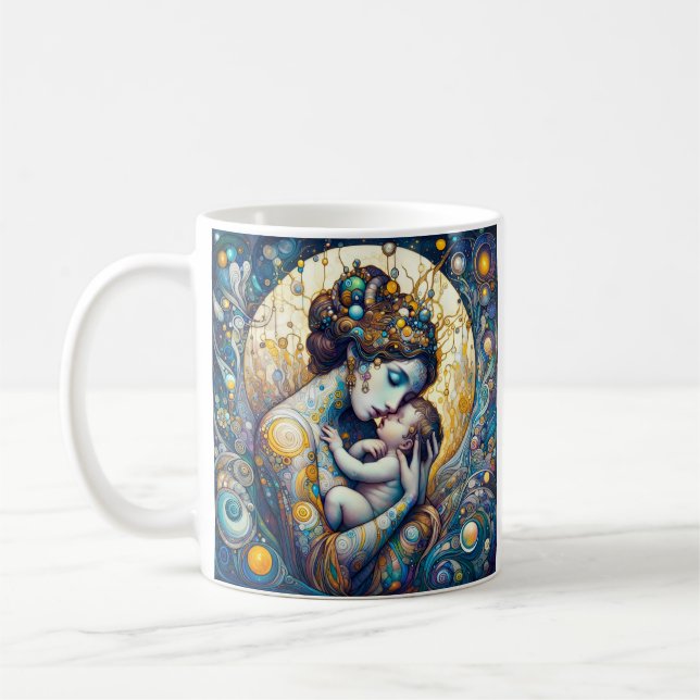 Tasse mit Kunst der Wiener Secession (Links)