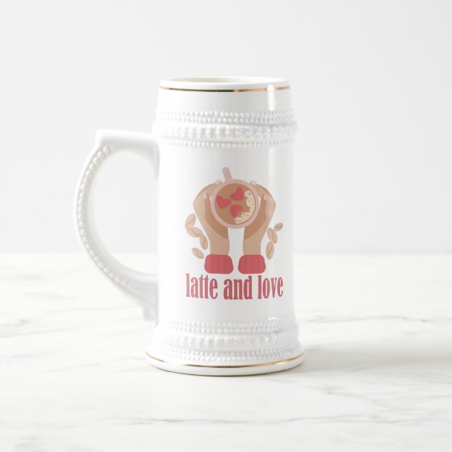 Tasse mit Liebe, Händchen und Kaffee - Angebot (Links)