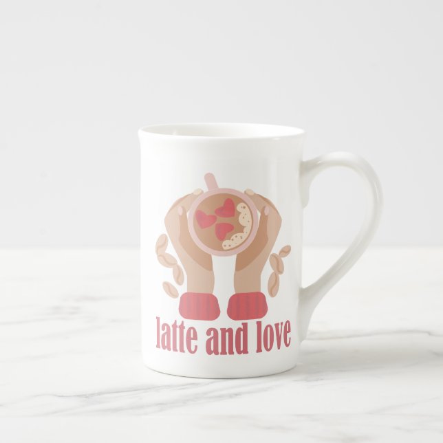 Tasse mit Liebe, Händchen und Kaffee - Angebot (Rechts)