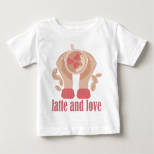 Tasse mit Liebe, Händchen und Kaffee - Angebot Baby T-shirt