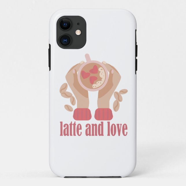 Tasse mit Liebe, Händchen und Kaffee - Angebot Case-Mate iPhone Hülle (Rückseite)