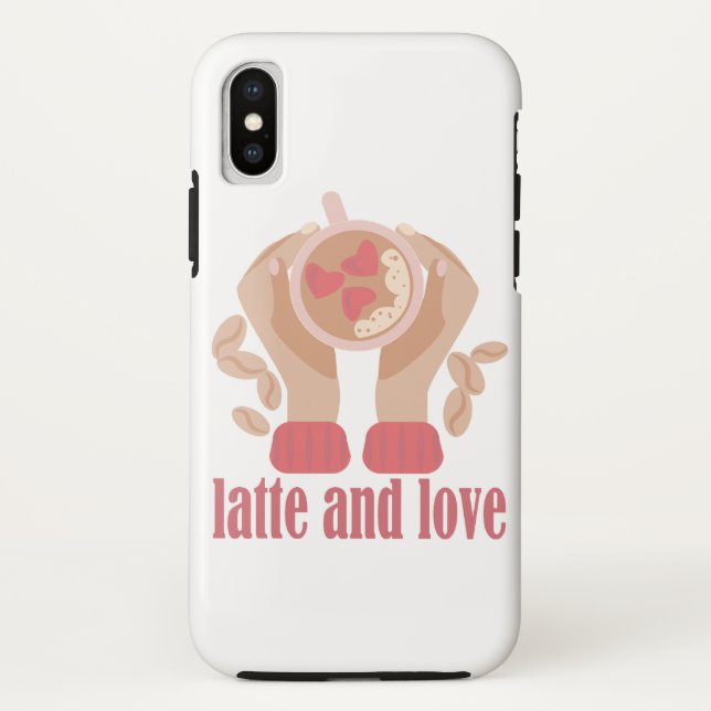 Tasse mit Liebe, Händchen und Kaffee - Angebot Case-Mate iPhone Hülle (Rückseite)