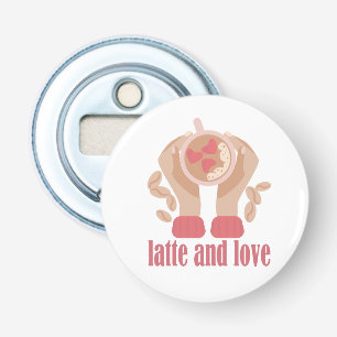 Tasse mit Liebe, Händchen und Kaffee - Angebot Flaschenöffner