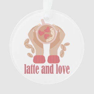 Tasse mit Liebe, Händchen und Kaffee - Angebot Ornament
