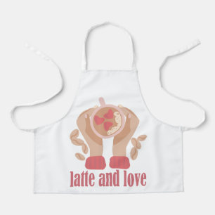 Tasse mit Liebe, Händchen und Kaffee - Angebot Schürze