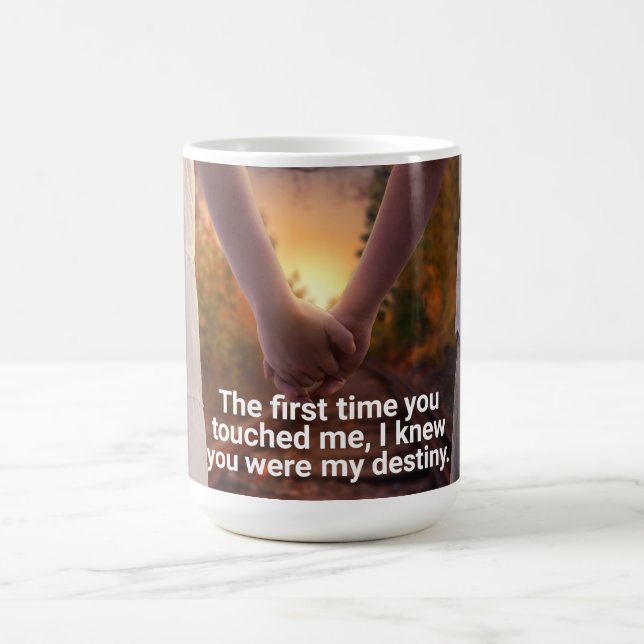 Tasse mit Liebe Zitat und Bild (Mittel)