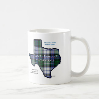 Tasse mit Loch Lonach Mysteries Tartan Texas Logo