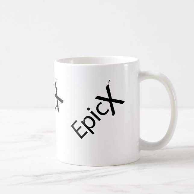 Tasse mit Logo EpicX Text-3 kippte 45 verlassen (Rechts)