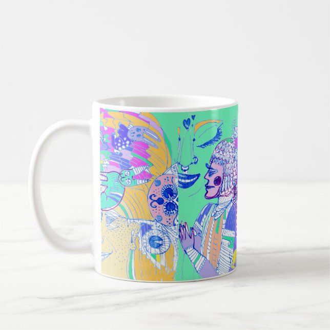 Tasse mit lustiger Darstellung (Links)