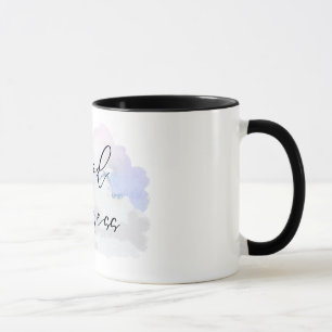 Tasse mit motivierendem Wasserfarbenherz für gute