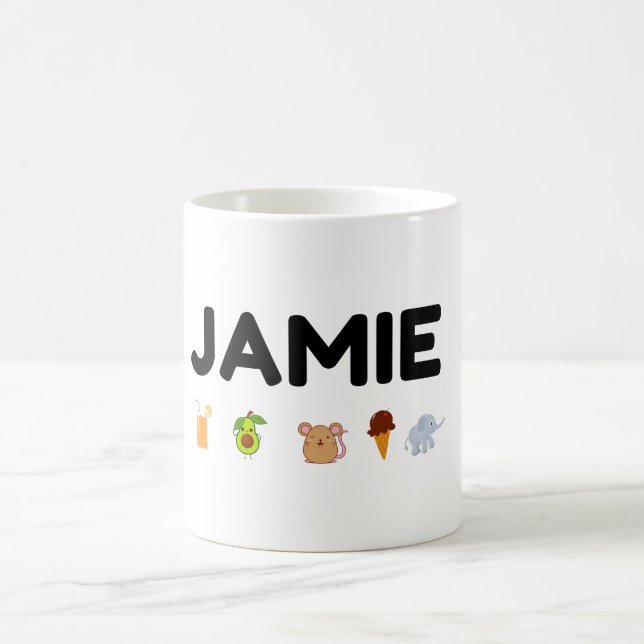 Tasse mit Namen Jamie (Mittel)