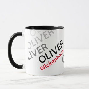 Tasse mit Namen moderne Typografie