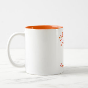 Tasse mit Orange-Silhouette