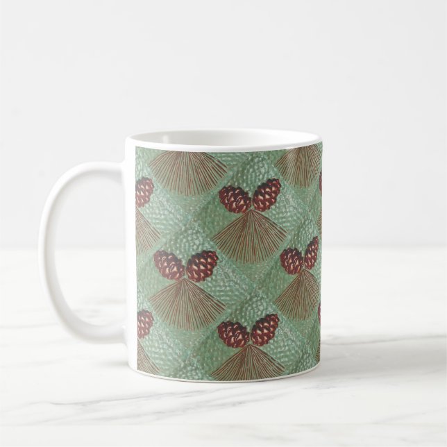 Tasse mit Pinecone-Design (Links)