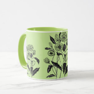Tasse mit Poppies - Kunst Zeichnend - Ihre Farben
