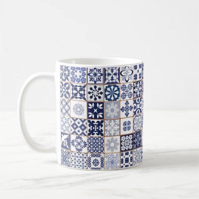 Tasse mit portugiesischem Fliesen-Muster - (Links)