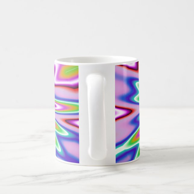 Tasse mit psychedelischem Design. (Henkel)