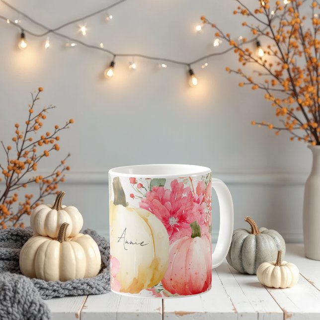 Tasse mit Pumpkins und Blume (Von Creator hochgeladen)