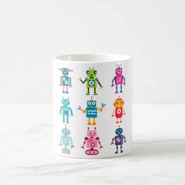 Tasse mit Robotern (Mittel)