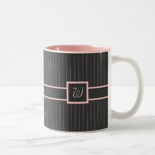 Tasse mit rosa Streifen in Schwarz