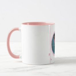 Tasse mit rosa Touch und benutzerdefiniertem Foto