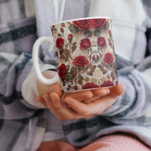 Tasse mit Rote Rose