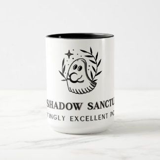 Tasse mit Schwarzweiß-Volllogos