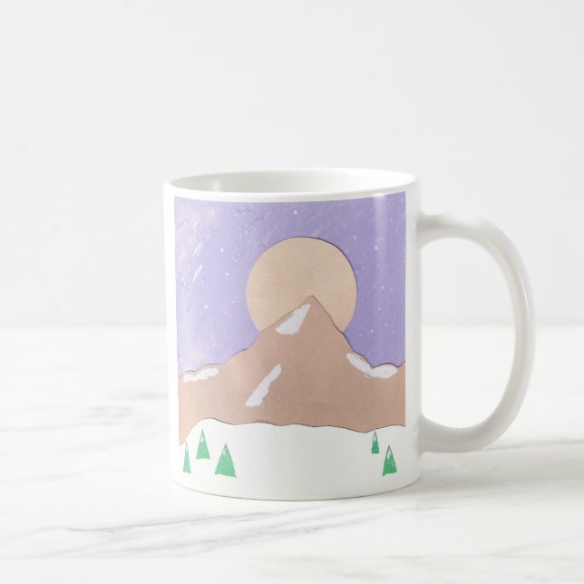 Tasse mit Snowy Mountain Scene (Rechts)