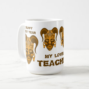 TASSE MIT STARKER MASKKUNST FÜR LEHRER