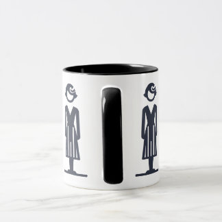 Tasse mit stilisierter Dame