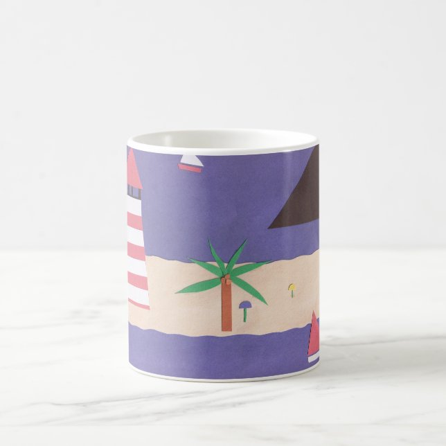 Tasse mit Strand und Ozean (Mittel)