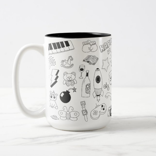 Tasse mit süßem Bild (Links)