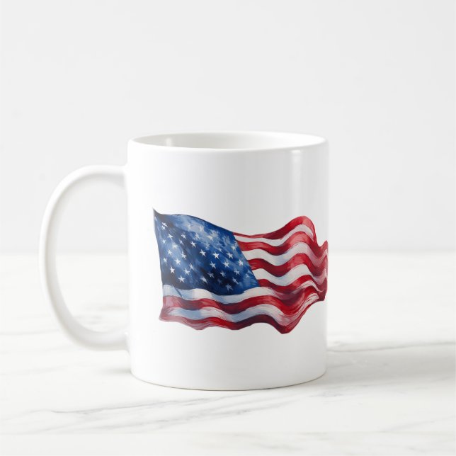 Tasse mit US-Flaggendesign (Links)