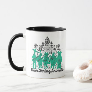 Tasse mit vier String Animals