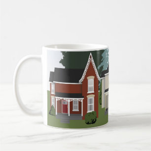Tasse mit Viktorianischem Hausdesign