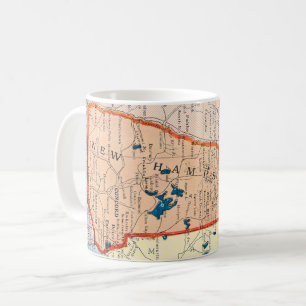 Tasse mit Vintage-Karte von New Hampshire