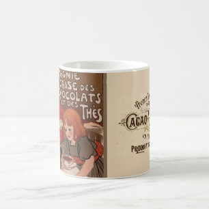 Tasse mit Vintage-Werbung für französische Schokol