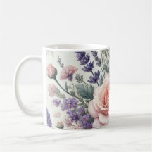 Tasse mit Watercolor Floral Pattern 1/6