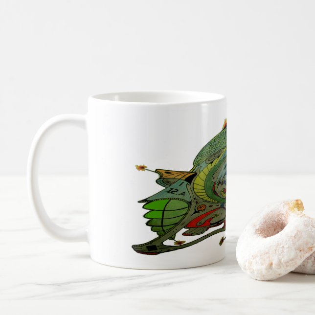 Tasse mit Weißkaffee Art 1 B.1 (Mit Donut)